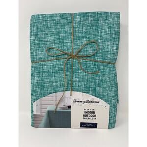 Tommy Bahama Indoor/Outdoor Tablecloth 60” x 84”" Lagoon Easy Care NEW